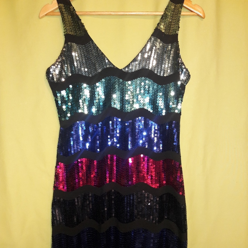Sequenced Mini Party Dress